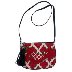 Brighton Love Dove Purse Red/White/Black Crossbody Bag